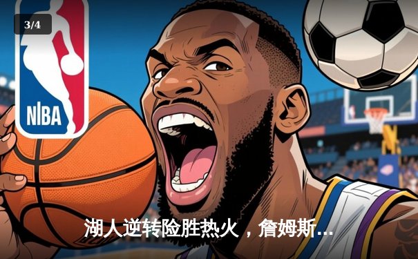 湖人逆转险胜热火，詹姆斯末节狂砍15分锁定总决赛首胜 - 3